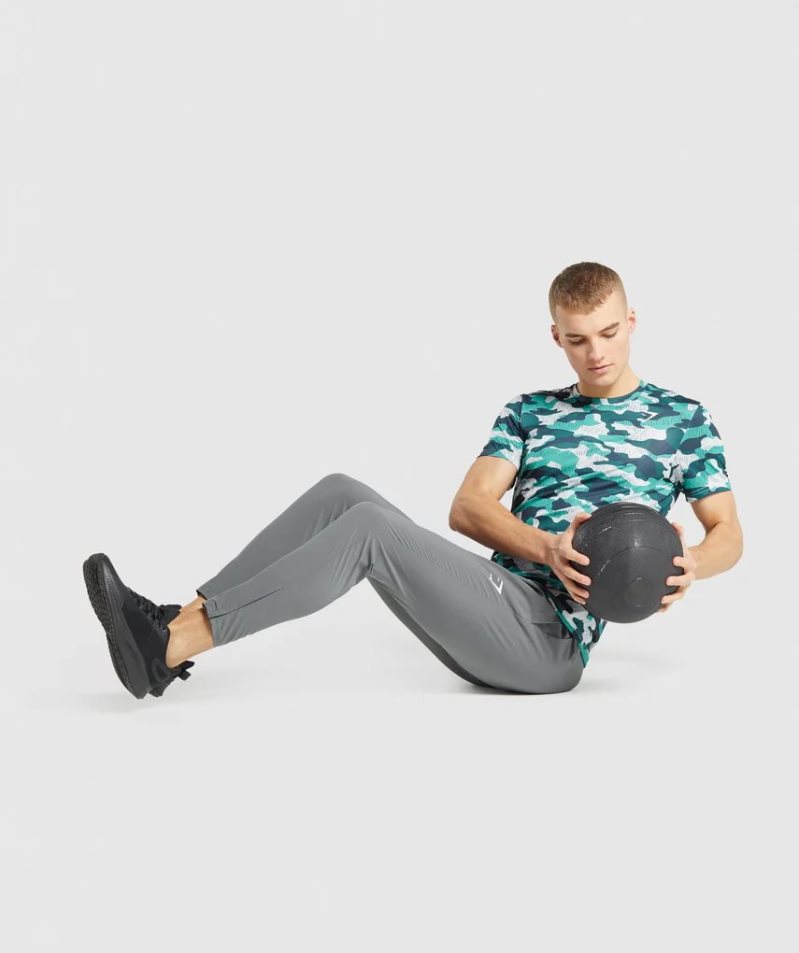 Men's Gymshark Arrival T-Shirts Camo | NZ 2MNDIP